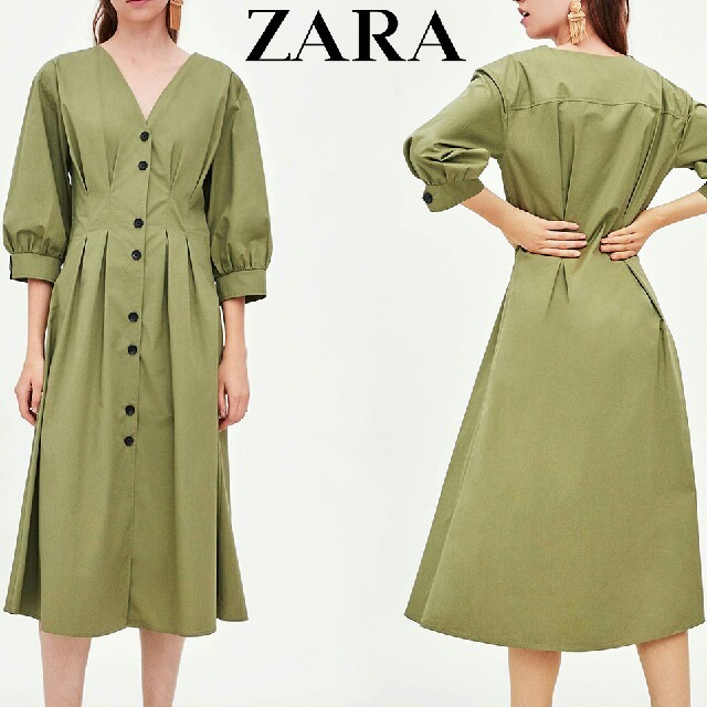 ZARA - ZARAザラトレンチ風ミディワンピースの通販 by 相良's shop｜ザラならラクマ