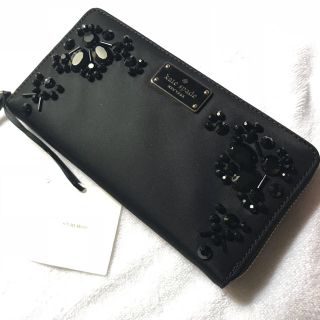 ケイトスペードニューヨーク(kate spade new york)の新品ケイトスペード ビジューロングウォレット ブラック(財布)