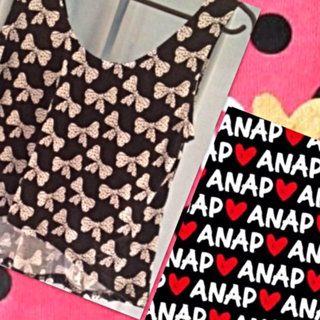 ANAP(アナップ)のANAPリボン柄タンクトップ♡ レディースのトップス(タンクトップ)の商品写真