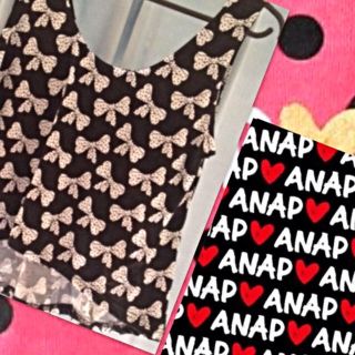 アナップ(ANAP)のANAPリボン柄タンクトップ♡(タンクトップ)