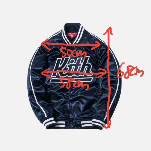 MITCHELL & NESS - 早い者勝ちKITH X MITCHELL & NESS SATIN JACKETの MITCHELL & NESS - 早い者勝ちKITH X MITCHELL & NESS SATIN JACKETの