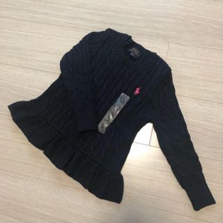 ラルフローレン(Ralph Lauren)の★新品★ラルフローレン★ニット★ぺプラムニット★カーディガン 同型★4T 紺(ニット)