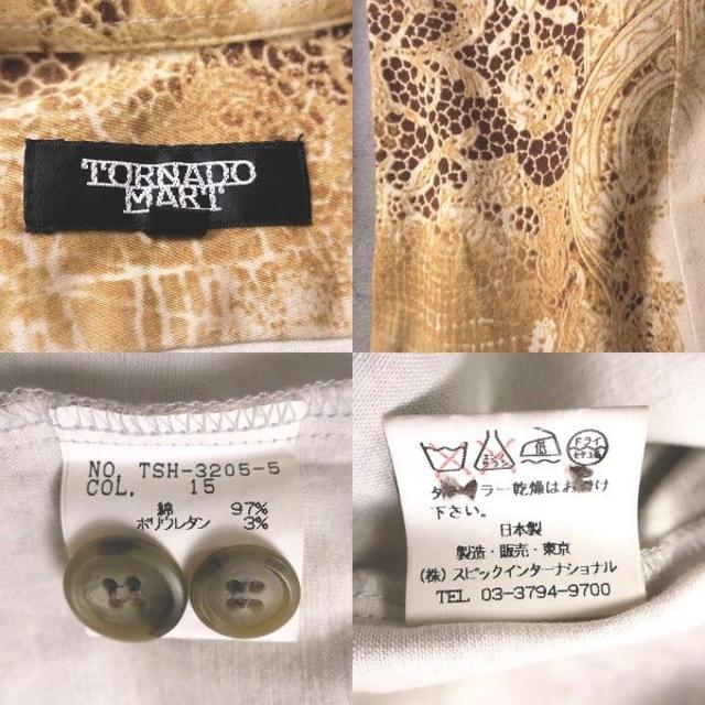 TORNADO MART(トルネードマート)のトルネードマート　セピア花柄◎スリムフィット長袖シャツ メンズのトップス(シャツ)の商品写真