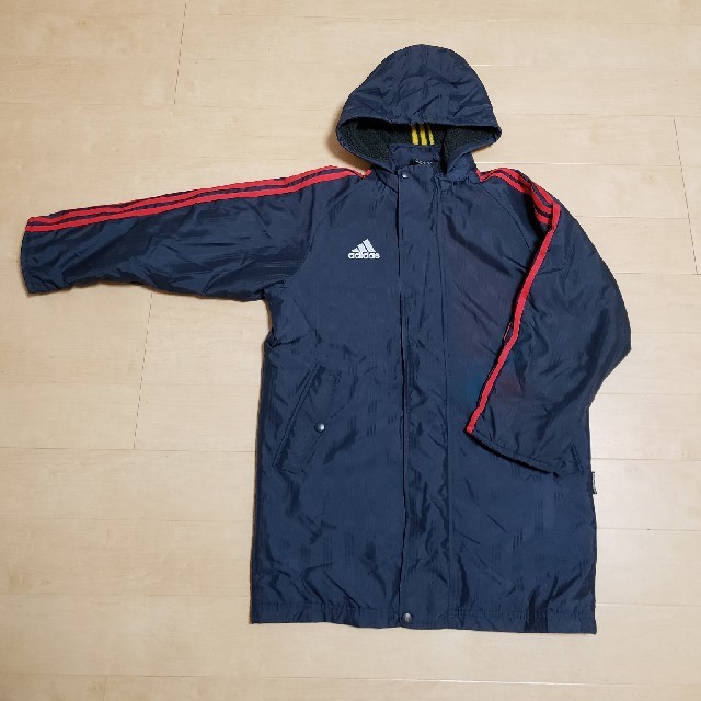 adidas(アディダス)の値下げ中‼️★adidas★ベンチコート★ネイビー★140 キッズ/ベビー/マタニティのキッズ服男の子用(90cm~)(コート)の商品写真