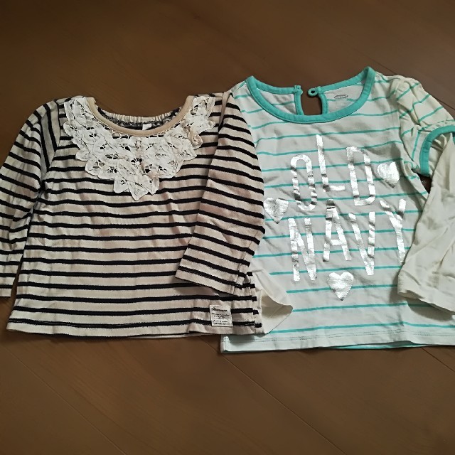 Old Navy(オールドネイビー)のトップス　95 100 2枚セット キッズ/ベビー/マタニティのキッズ服女の子用(90cm~)(Tシャツ/カットソー)の商品写真