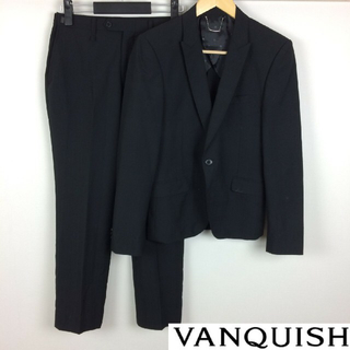 ヴァンキッシュ(VANQUISH)の美品 VANQUISH ヴァンキッシュ セットアップスーツ ブラック サイズM(セットアップ)