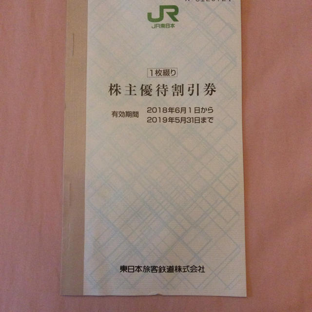 JR(ジェイアール)のJR東日本株主優待割引券 1枚 チケットの乗車券/交通券(その他)の商品写真