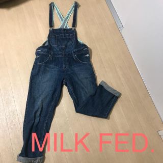 ミルクフェド(MILKFED.)のMILK FED デニム サロペット ロンパース オーバーオール(サロペット/オーバーオール)