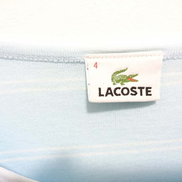 LACOSTE(ラコステ)のLACOSTE ラコステ ロンT 長袖カットソー ボーダー 水色 レディースのトップス(カットソー(長袖/七分))の商品写真