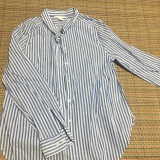 エイチアンドエム(H&M)のH&M シャツ ボーダー ブルー(シャツ/ブラウス(長袖/七分))