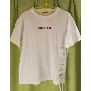 ミルクフェド(MILKFED.)のミルクフェド  レースアップTシャツ ホワイト未使用品(Tシャツ(半袖/袖なし))