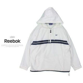 リーボック(Reebok)の古着 ジャケット アウター リーボック ハーフジップ フードアノラック パーカー(ブルゾン)