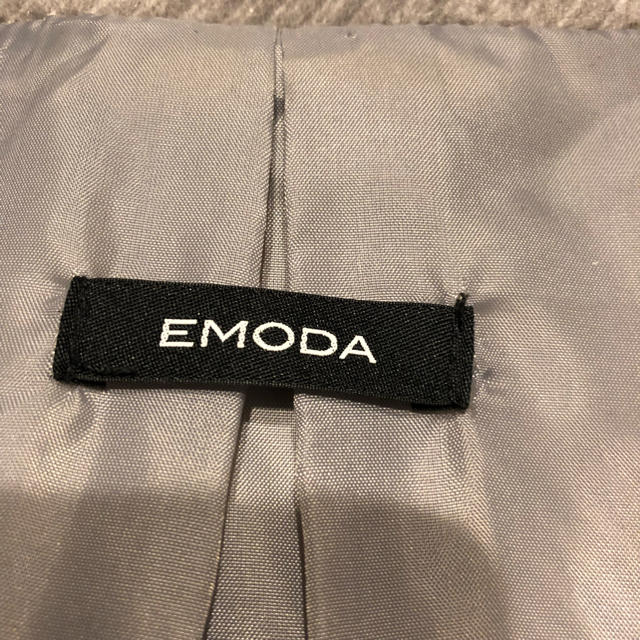 EMODA(エモダ)のEMODA オーバーサイズダブルコート グレー レディースのジャケット/アウター(ロングコート)の商品写真