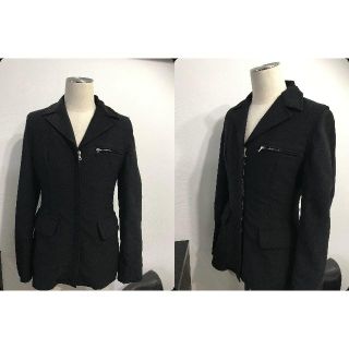 プラダ(PRADA)の●13.5万プラダ中綿入ナイロンストレッチジャケットコート黒ビジネスＯＫ美品(ナイロンジャケット)