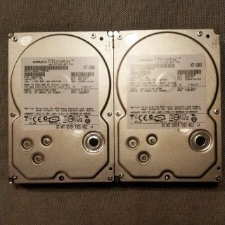 ヒタチ(日立)の【中古】hitachi ultrastar 1TB HDD 2本セット(PCパーツ)