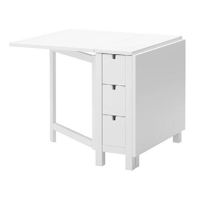 【ちーちゃん様専用】美品IKEA NORDEN ゲートレッグテーブル ホワイト ダイニングテーブル