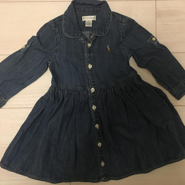 Ralph Lauren(ラルフローレン)のRalph  Lauren デニムシャツワンピース キッズ/ベビー/マタニティのベビー服(~85cm)(ワンピース)の商品写真