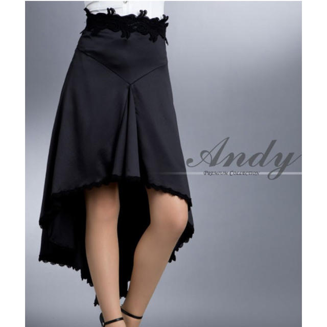Andy(アンディ)のKitty様専用 Andy♡ミディ丈スカート黒  レディースのスカート(ひざ丈スカート)の商品写真