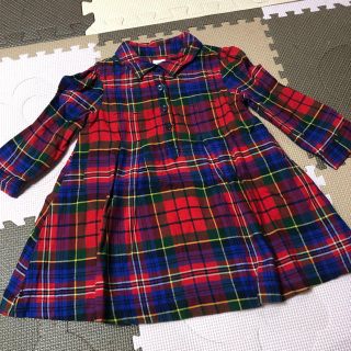 ベビーギャップ(babyGAP)のgap キッズ チェックワンピース babygap 90(ワンピース)