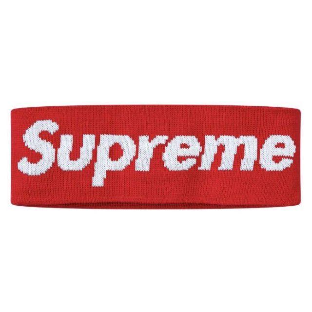 Supreme New Era Big Logo Headband 赤