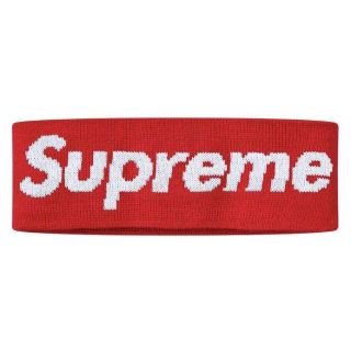 シュプリーム(Supreme)のSupreme New Era Big Logo Headband 赤(ヘアバンド)