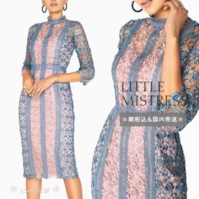 Lipsy(リプシー)のLittle Mistress ツートーンレース ペンシル ワンピース レディースのワンピース(ひざ丈ワンピース)の商品写真