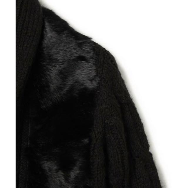 JULIUS(ユリウス)の中古NOIDハラコファー切替ショールカラーロングニットフリンジコート１ メンズのジャケット/アウター(その他)の商品写真