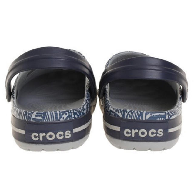 crocs(クロックス)のクロックス 26cm グレー ネイビー グラフィック ビーチサンダル メンズの靴/シューズ(サンダル)の商品写真