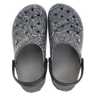 クロックス(crocs)のクロックス 26cm グレー ネイビー グラフィック ビーチサンダル(サンダル)