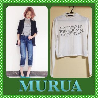 ムルーア(MURUA)のMURUA♡ハイネックロゴショートシャツ(Tシャツ(長袖/七分))