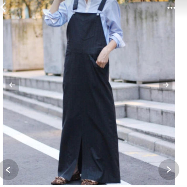 IENA(イエナ)のイエナ  ピンストライプジャンパースカート Sサイズ レディースのワンピース(ロングワンピース/マキシワンピース)の商品写真