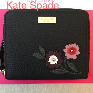 ケイトスペードニューヨーク(kate spade new york)の★新品★Kate Spade★ケイトスペード★2つ折り ジップレザー 黒(財布)