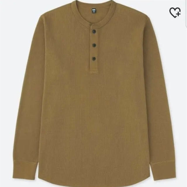 UNIQLO(ユニクロ)のUNIQLO ワッフルヘンリーネックT メンズのトップス(Tシャツ/カットソー(七分/長袖))の商品写真