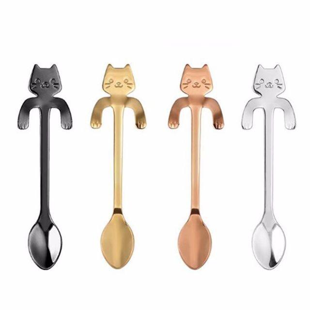 猫スプーン　☆ねこティースプーン4本セット E☆　新品未使用品　送料無料♪ その他のペット用品(猫)の商品写真