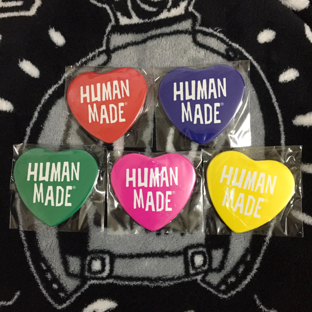 HUMAN MADE 缶バッジ ハート 5点セット