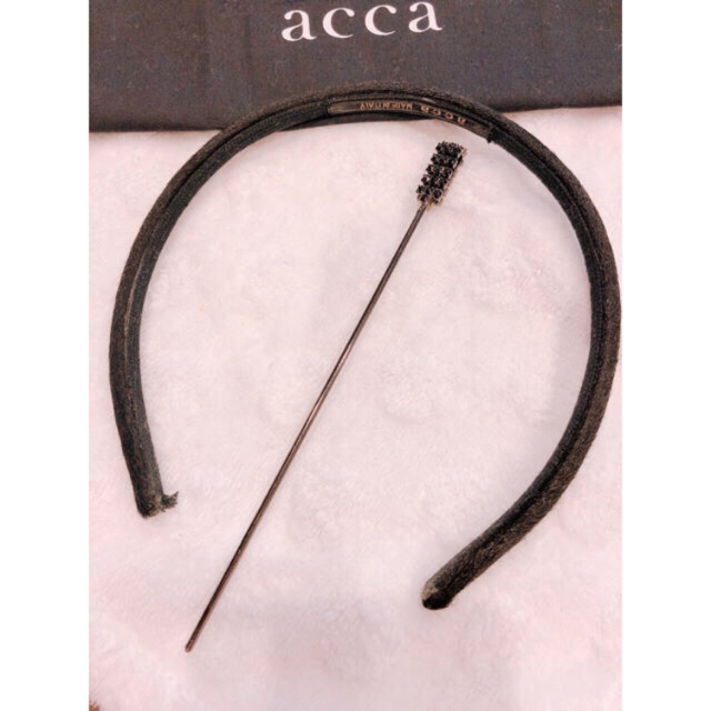 acca(アッカ)のacca  ハラコのカチューシャとスティックのセット レディースのヘアアクセサリー(その他)の商品写真