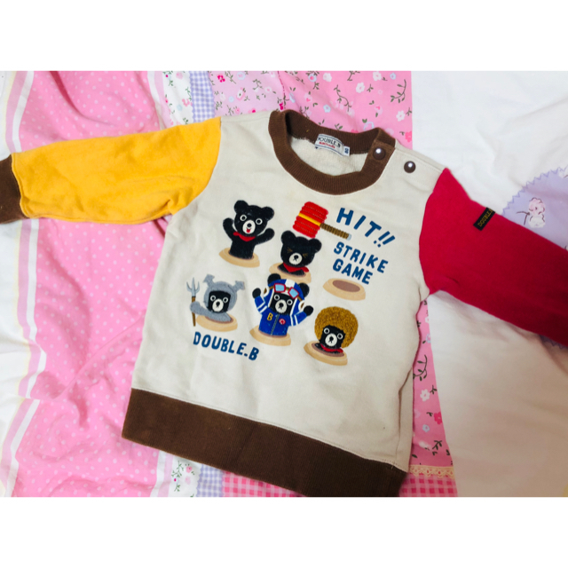 DOUBLE.B(ダブルビー)のnrk様専用★ミキハウス★ダブルB★くつ長袖Tシャツ80＆もぐらたたきトレーナー キッズ/ベビー/マタニティのベビー服(~85cm)(Ｔシャツ)の商品写真