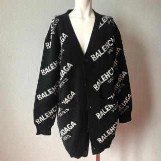 バレンシアガ(Balenciaga)のBALENCIAGA ロゴニットカーディガン 34(カーディガン)