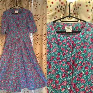 ローラアシュレイ(LAURA ASHLEY)のローラアシュレイ ワンピース ロング (ひざ丈ワンピース)