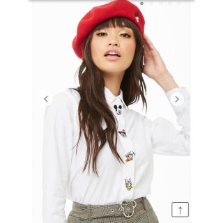 フォーエバートゥエンティーワン(FOREVER 21)のFOREVER21 Disney ミッキー コラボ シャツ(シャツ/ブラウス(長袖/七分))