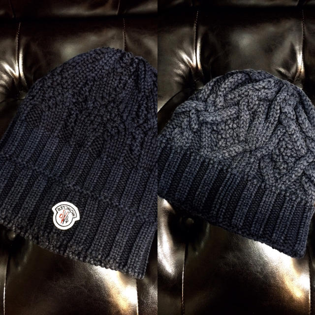 MONCLER - MONCLER モンクレール ニット帽 ネイビーの通販 by CACHETTE M｜モンクレールならラクマ