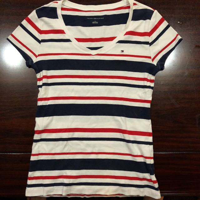 TOMMY HILFIGER(トミーヒルフィガー)のtommy hilfiger  ボーダーtシャツ ※処分価格！！ レディースのトップス(Tシャツ(半袖/袖なし))の商品写真