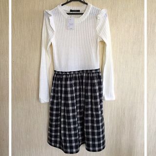 ダブルクローゼット(w closet)のw closet＊ドッキングワンピース(ひざ丈ワンピース)