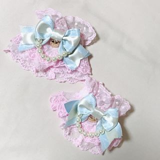 アンジェリックプリティー(Angelic Pretty)のアンジェリックプリティ  お袖止め ピンク 水色(ブレスレット/バングル)