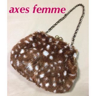 アクシーズファム(axes femme)のアクシーズファム フェイクファーバッグ アニマル柄 ヒョウ柄 レオパード柄(ショルダーバッグ)