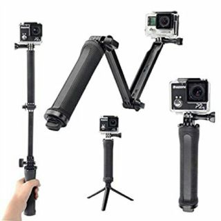 【新品】GoPro対応Hero対応 自撮り棒防水 セルカ棒 折り畳み式　簡単収納(自撮り棒)