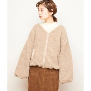 ナチュラルクチュール(natural couture)のnatural couture ボアブルゾン ベージュ(ブルゾン)