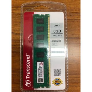 トランセンド(Transcend)のDDR3 8GB 1枚 transcend JM1600KLH-8G(PCパーツ)