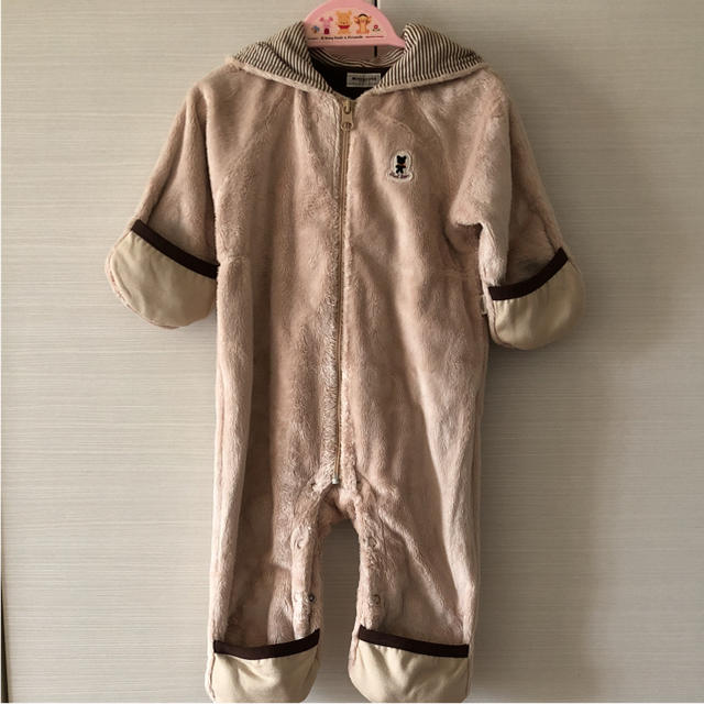 mikihouse(ミキハウス)のミキハウス マイクロファー素材のカバーオール キッズ/ベビー/マタニティのベビー服(~85cm)(カバーオール)の商品写真