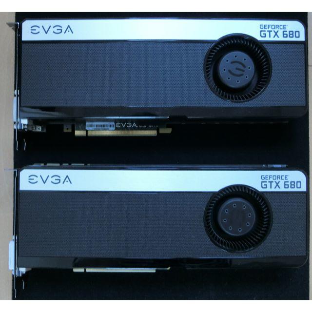 EVGA GeForce GTX 680 FTW 4GB 2個セット スマホ/家電/カメラのPC/タブレット(PCパーツ)の商品写真